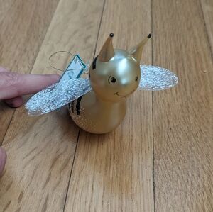 NWT Soffieria de Carlini Blown Glass Hand Painted Bee Ornament/Made in Italy